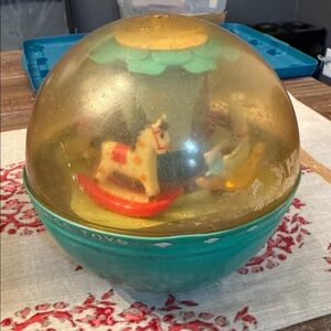 Fisher-Price Vintage 1966 Roly Poly Chime Ball Toy